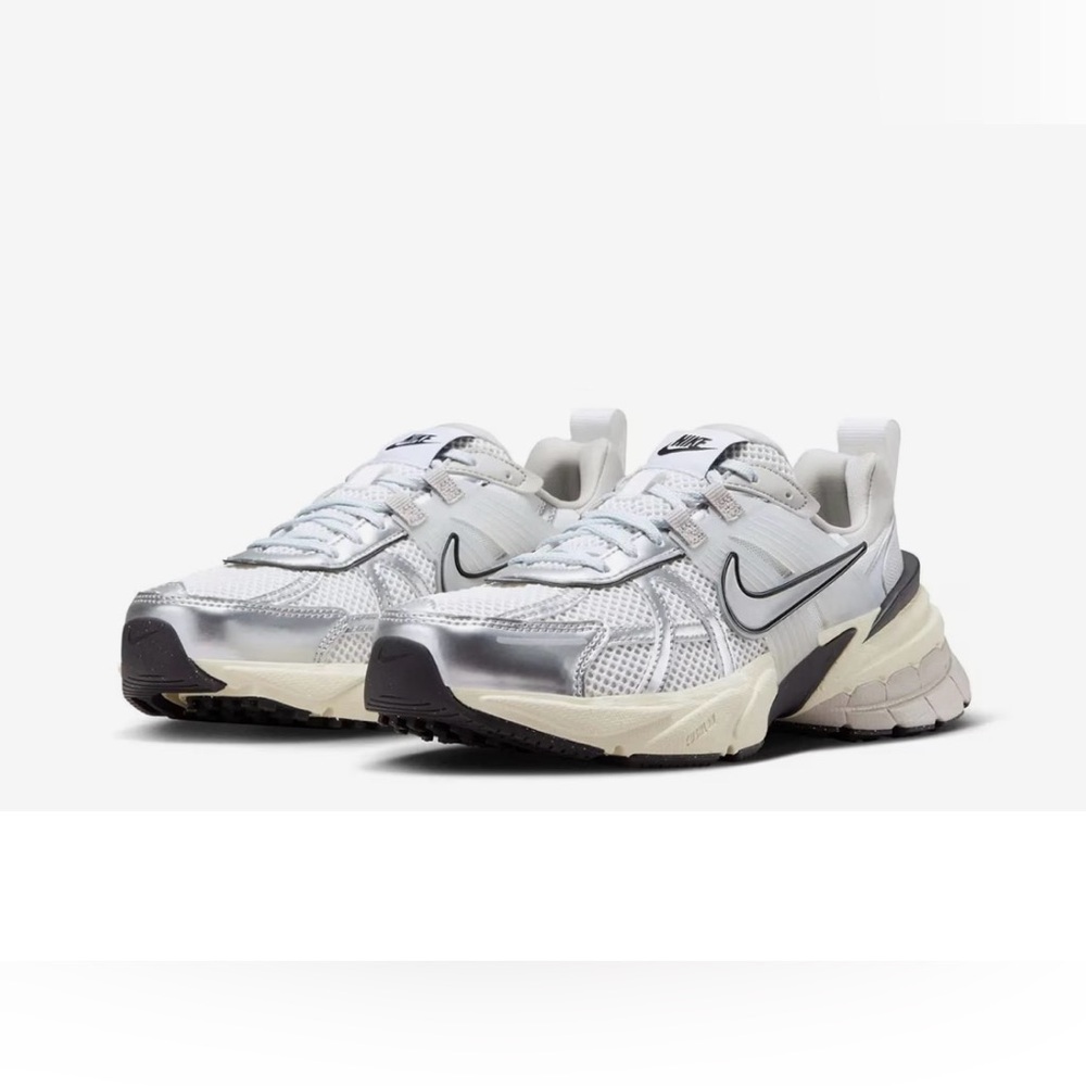Nike Silver and White Women's Sneakers